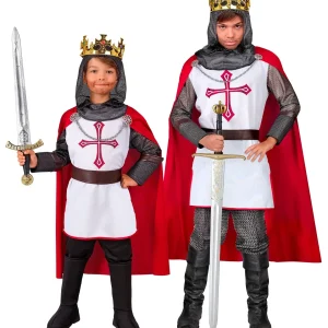 Costume da Cavaliere Templare con Mantello per Bambino