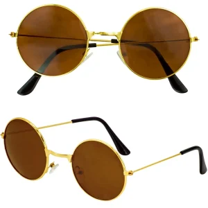 Occhiali Hippies Rotondi con Lenti Scure