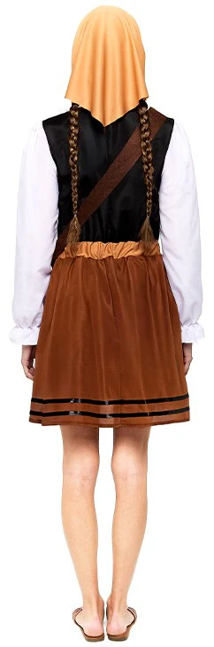 Costume da Pastora Marrón con Zurrón per Donna - immagine 3