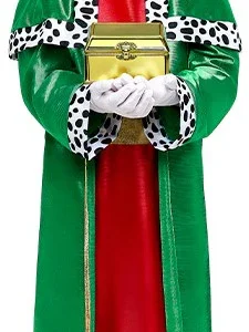 Costume da Re Magio Verde e Rosso per Bambino