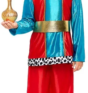 Costume di Paggetto Reale Rosso e Blu per Bambino