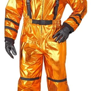 Costume da Astronauta Arancione con Casco Bambino