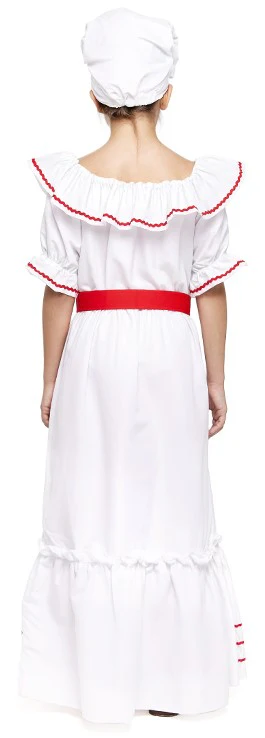 Costume da Cubana Tradizionale Bianco per Bambina - immagine 3