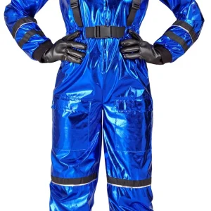Costume da Astronauta Blu con Casco per Donna