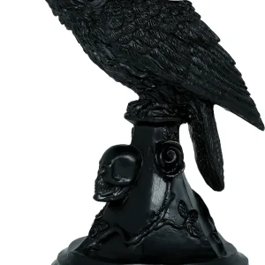 Portacandela Nero di Corvo per Decorazione di Halloween