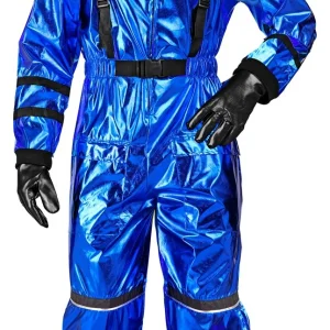 Costume da Astronauta Blu con Casco per Uomo