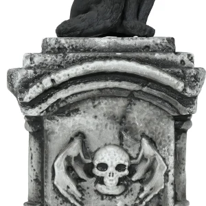 Lapide con Gatto Nero con Luce e Suono