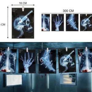 Ghirlanda di Radiografie di Lesioni e Ferite Macabre