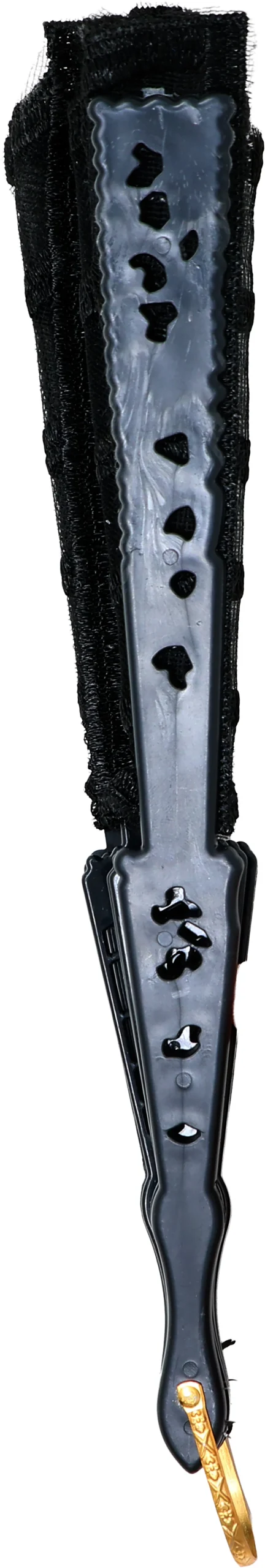 Ventaglio Gotico Nero con Ragnatela - immagine 4