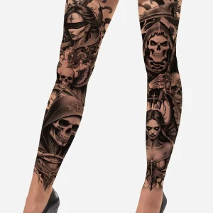 Pantys Effetto Tatuaggio della Morte per Donna