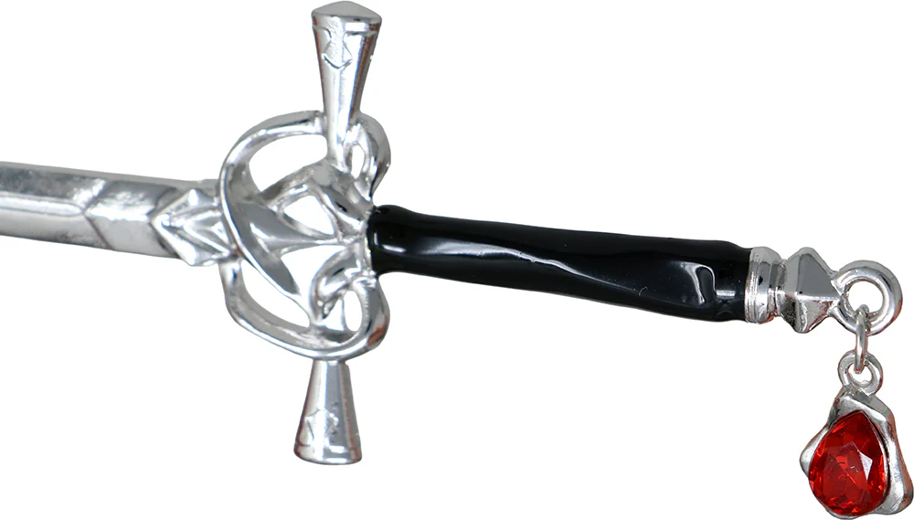 Spilla metallica di spada gotica per capelli - immagine 4