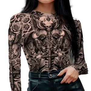 Body Effetto Tatuaggi Gotici per Donna