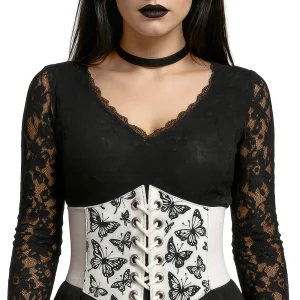 Corsetto Bianco Elastico con Velcro per Donna