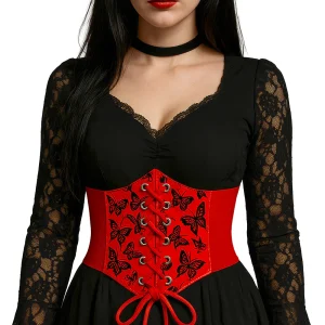 Corset Rosso Elastico con Velcro per Donna