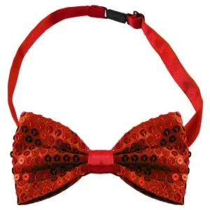 Papillon di Paillettes Rosso