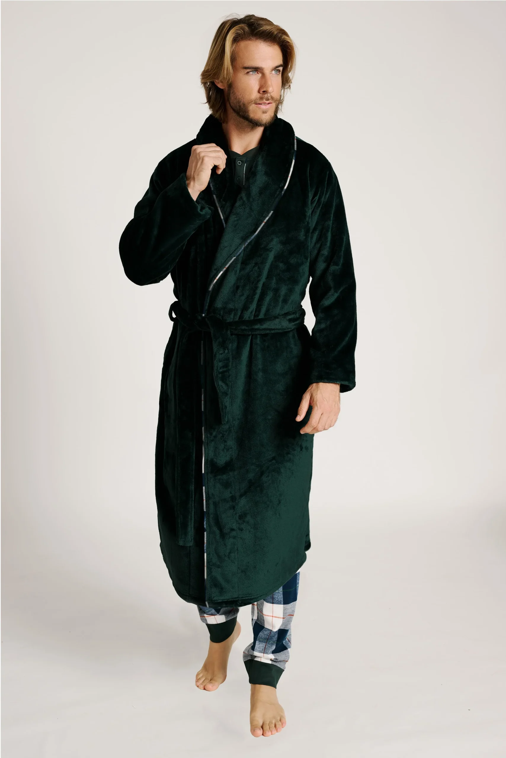 Vestaglia lunga da uomo con cintura | MUYDEMI