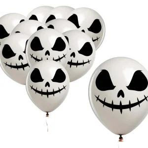 Pack di 10 Palloncini di Scheletro Jack Skellington