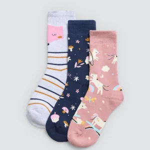 Confezione da 3 calzini termici per bambini con stampe diverse