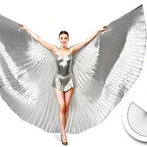 Mantello con Ali Argentate per Adulto