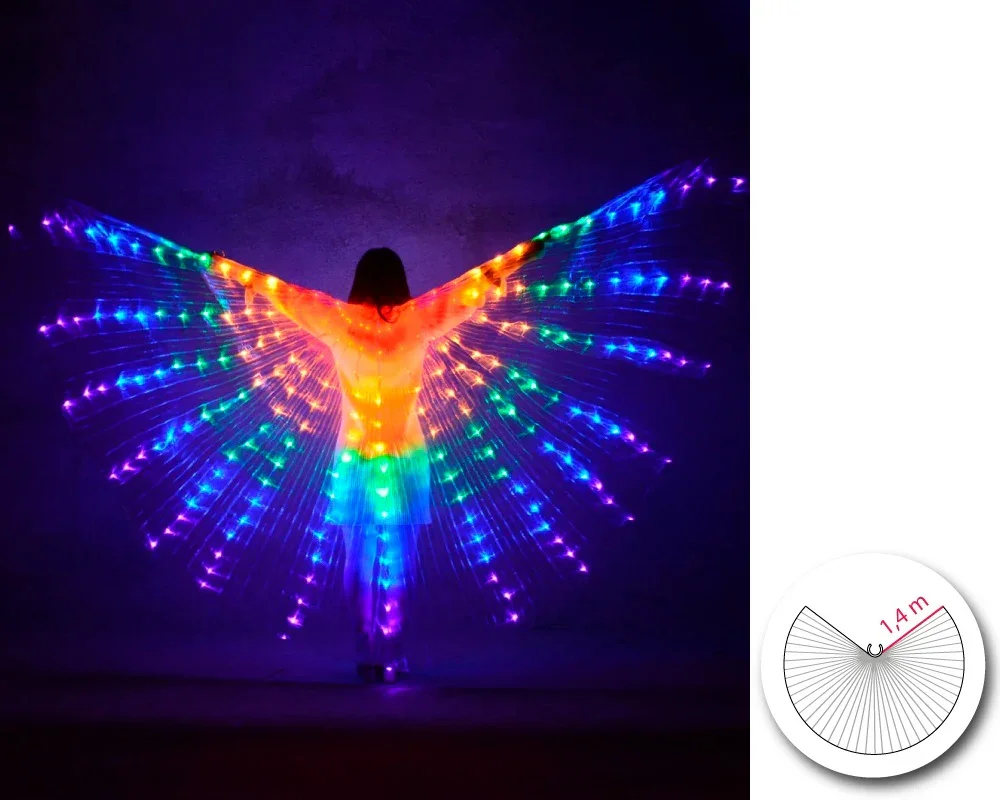 Mantello con Ali e Luci Multicolore - immagine 2