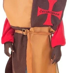 Tunica da Cavaliere Medievale Marrone per Bambino