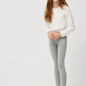 Leggings basici da bambina di colore grigio