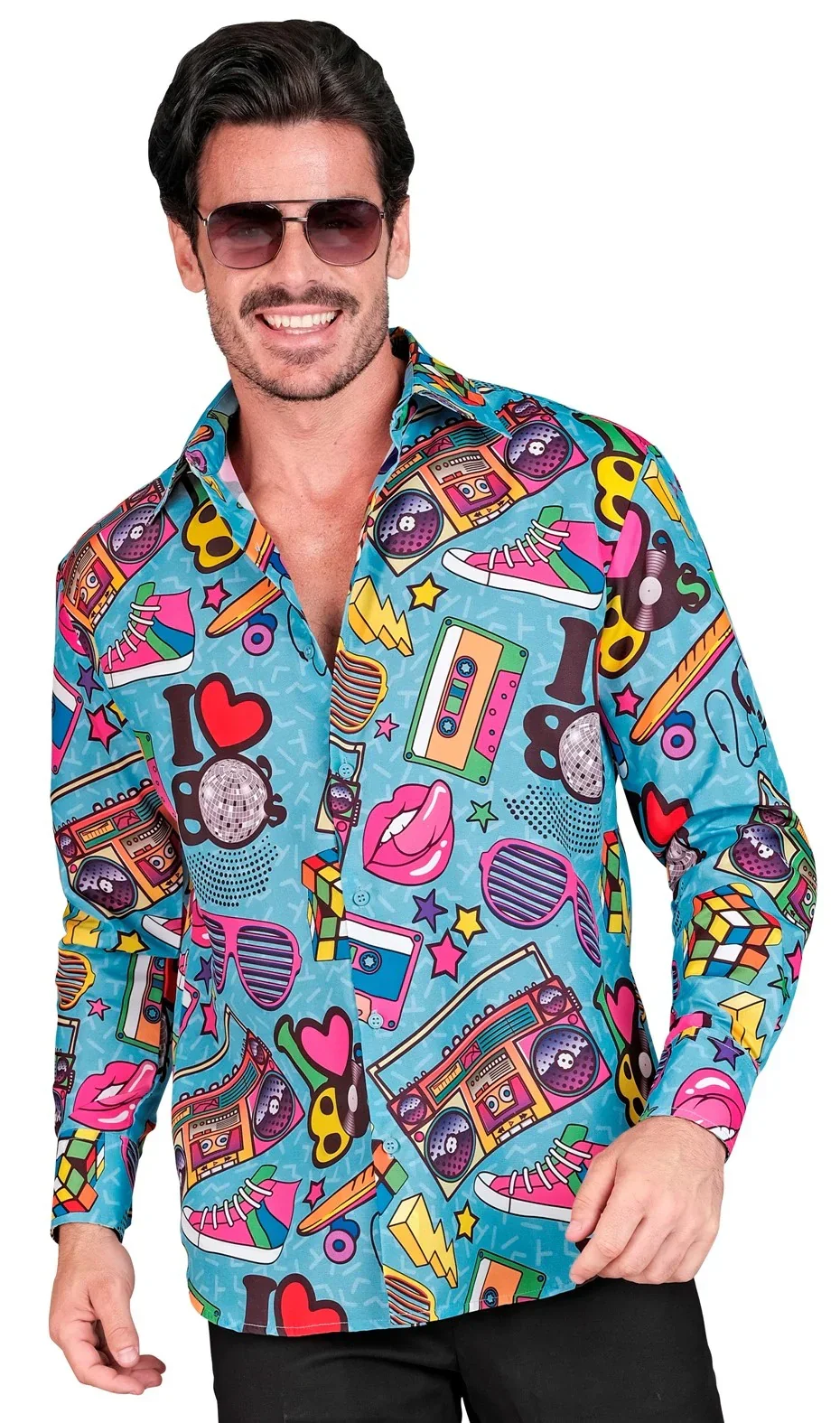 Camicia con Stampa Anni 80 per Uomo - immagine 2