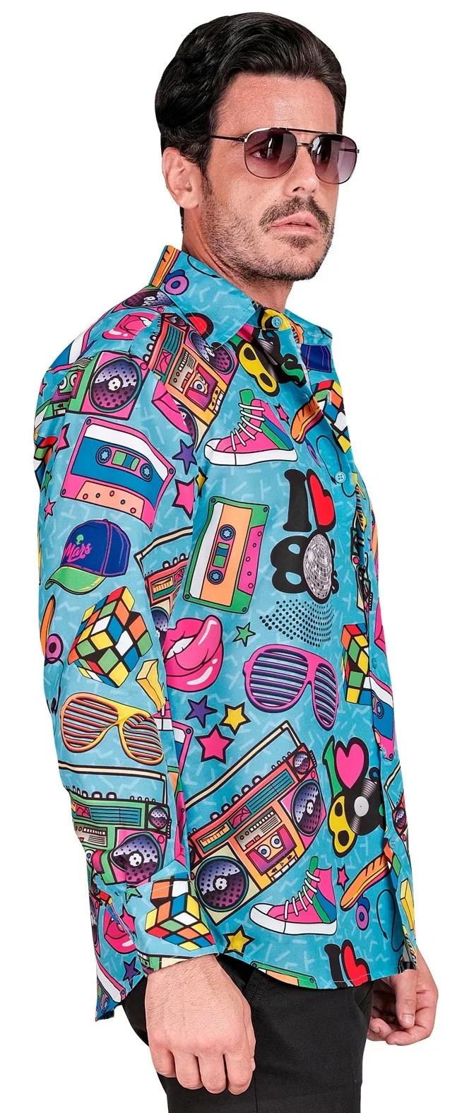Camicia con Stampa Anni 80 per Uomo - immagine 5