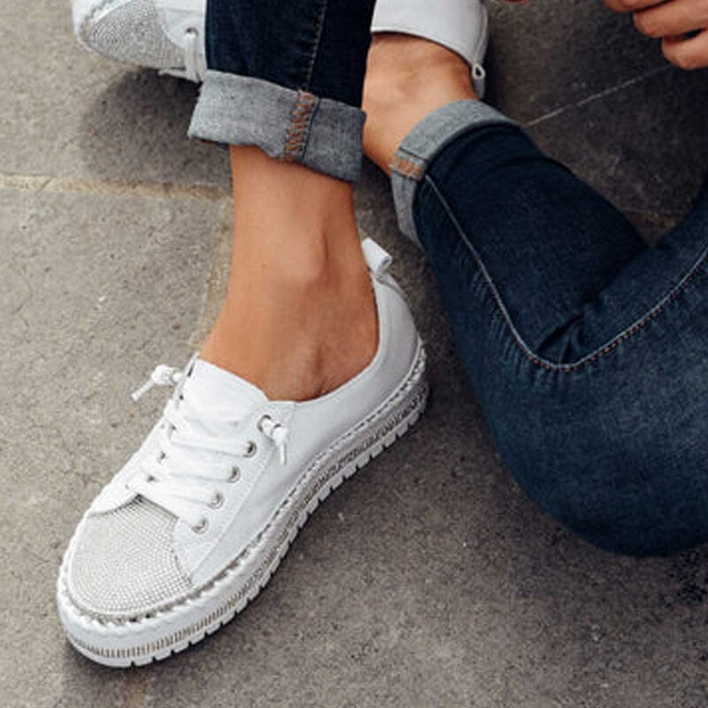 Sneakers Argento brillanti : Unisci stile e comfort nella vita quotidiana - immagine 8