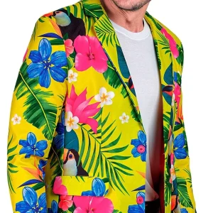 Giacca Americana con Stampa Hawaiana per Uomo