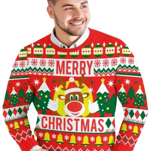 Maglione Natalizio della Renna Rudolf per Uomo