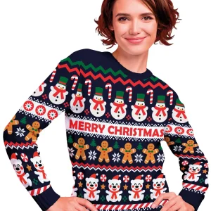 Maglione con motivi natalizi per donna