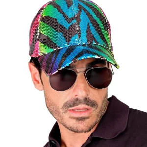Cappello di Paillettes Multicolore Stampa Tigre