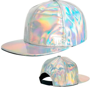 Cappello da Rapper Hip Hop Olografico Plateda