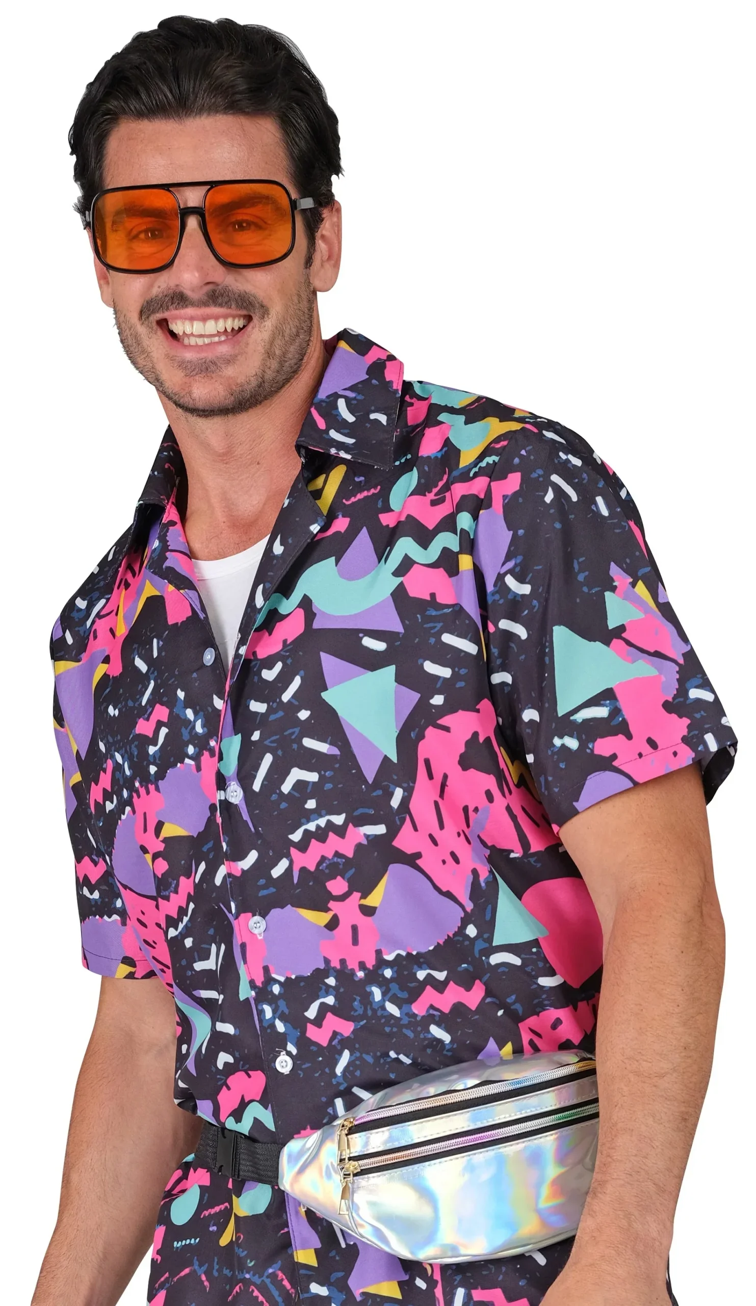 Marsupio Olografico Anni 80 Argento - immagine 3