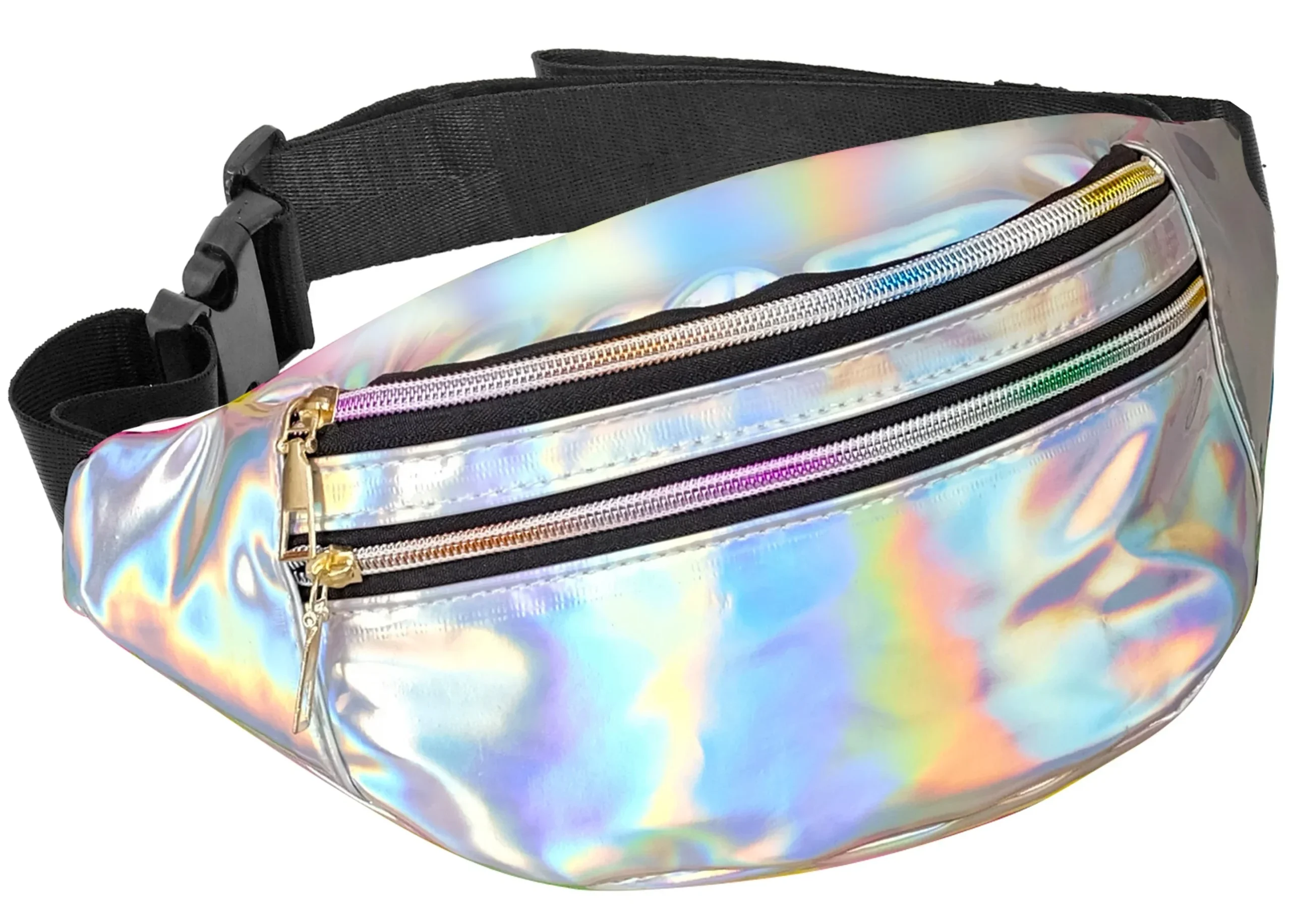 Marsupio Olografico Anni 80 Argento - immagine 2