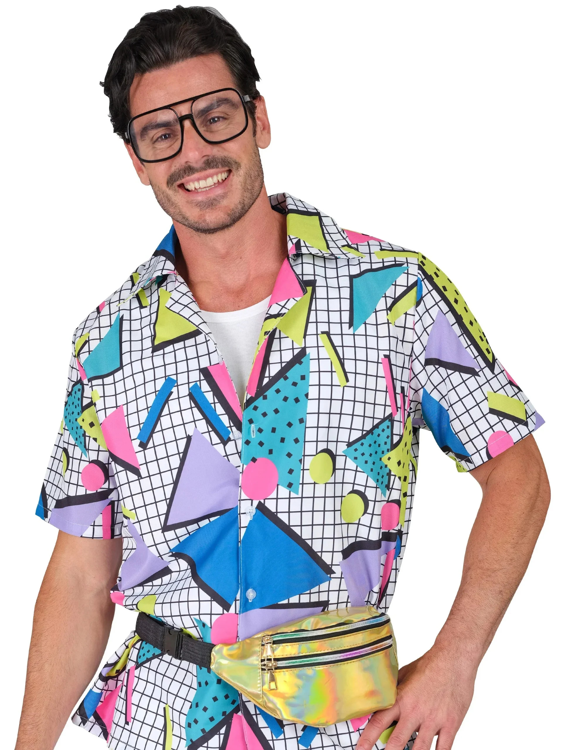 Marsupio Olografico Anni 80 Dorata - immagine 3