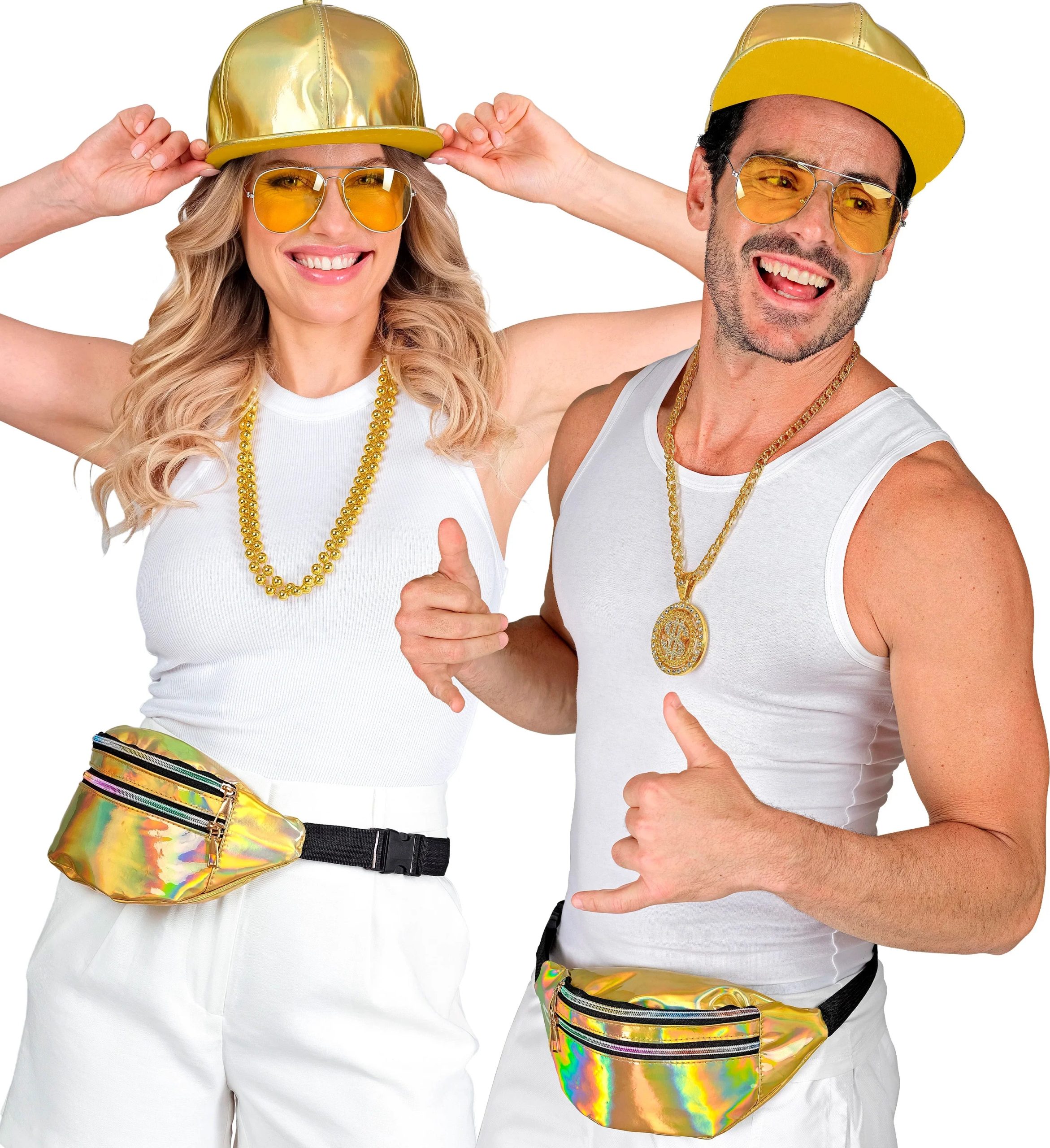 Marsupio Olografico Anni 80 Dorata - immagine 4