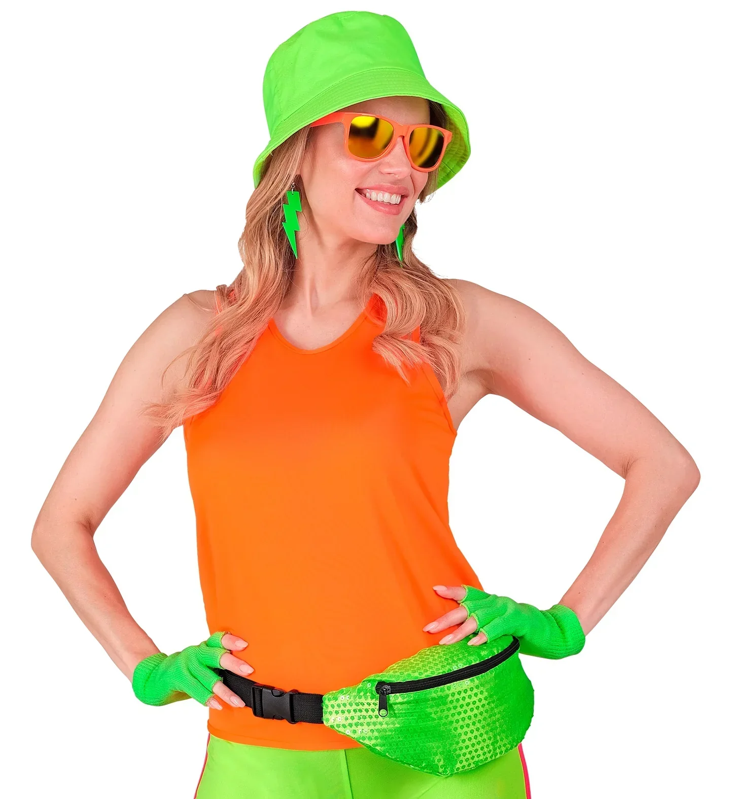 Marsupio verde di paillettes anni '80 - immagine 4