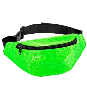 Marsupio verde di paillettes anni '80