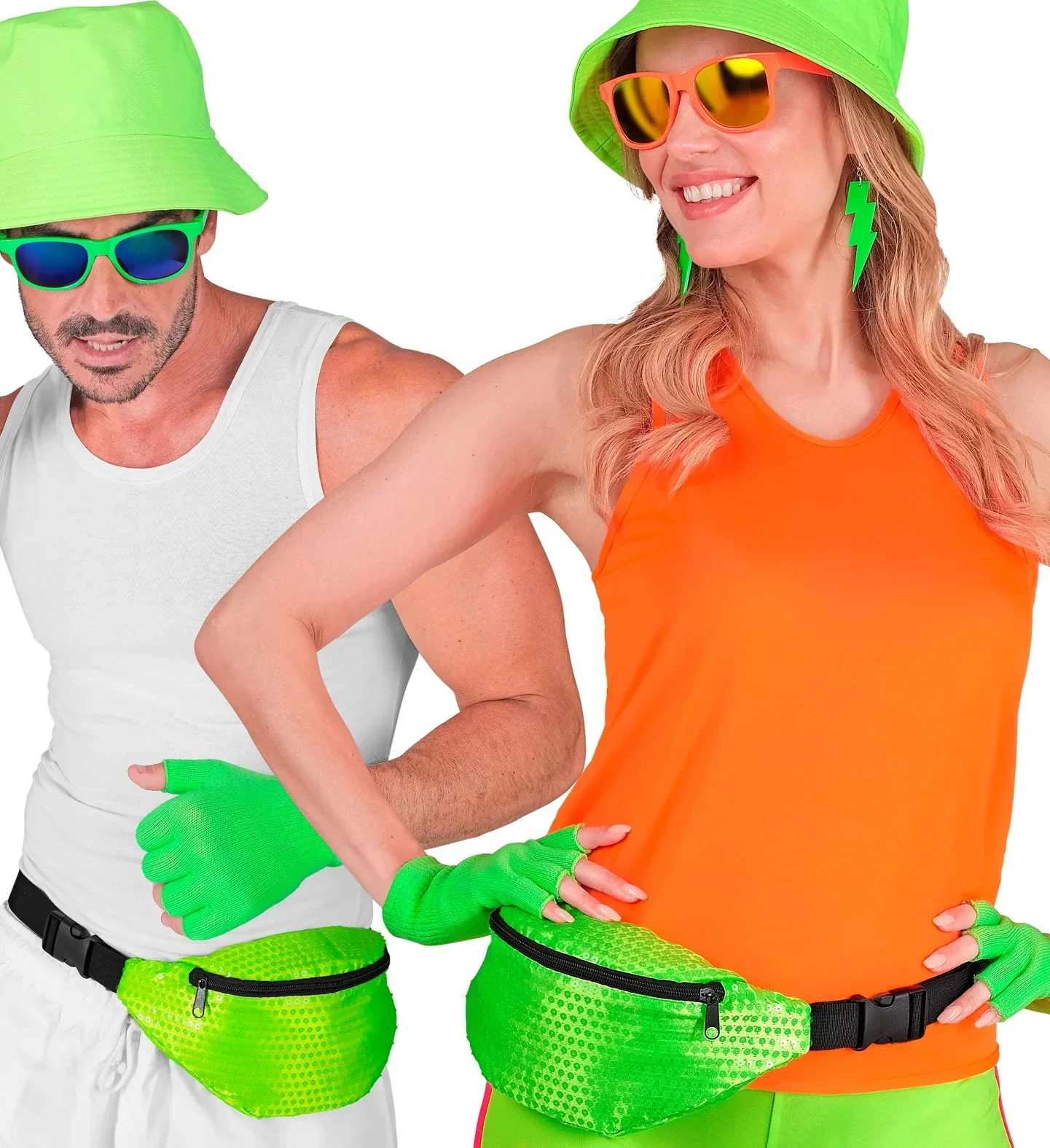 Marsupio verde di paillettes anni '80 - immagine 5