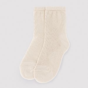 calzini per bambini in lino traforato