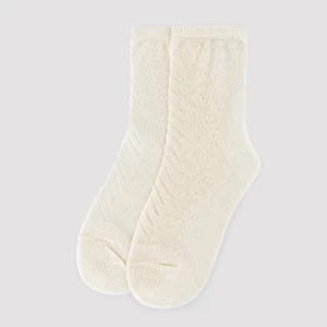 calzini per bambini traforati color avorio