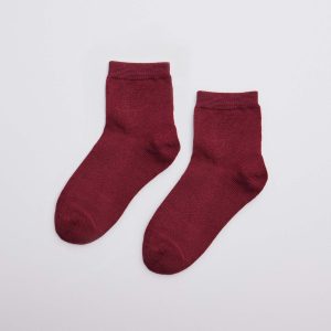 Calzini con perle per bambini bordeaux