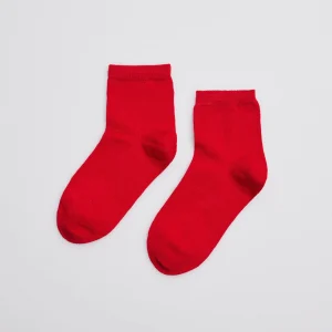 Calzini rossi con perle per bambini