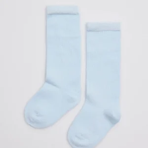 Calzini lunghi basic per neonati di colore azzurro