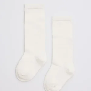 Calzini basic lunghi color avorio per bebè