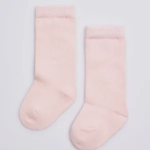 Calzini lunghi basic rosa per bebè