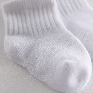 Confezione da 3 calzini bianchi traspiranti per bambini in stile sportivo