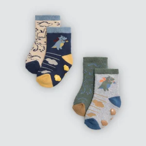 Confezione da 4 calzini termici antiscivolo per neonati Dragon Tale